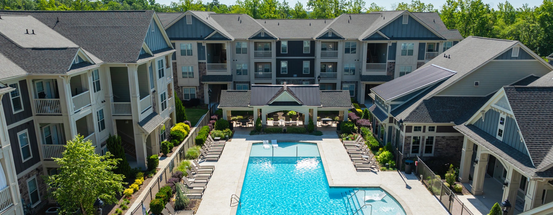 Pool in a courtyard