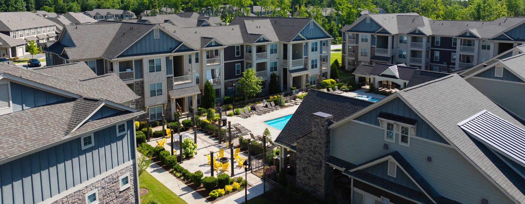 outdoor amenities near gated pool